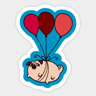 Balloon Pug Sticker